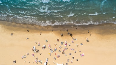 海岸造波鸟瞰图